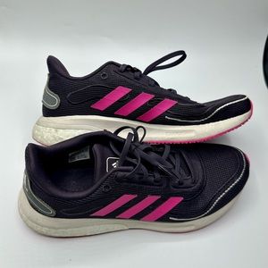 adidas Supernova J  BOOST Signal Pink White Women Running Shoes sz 7
